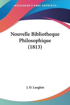 portada Nouvelle Bibliotheque Philosophique (1813) (in French)