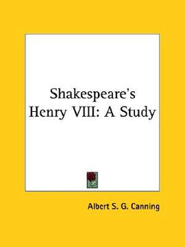 portada shakespeare's henry viii: a study