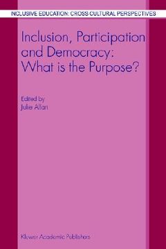 portada inclusion, participation and democracy: what is the purpose? (en Inglés)