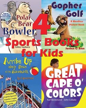 portada 4 Sports Books for Kids: Illustrated for Beginner Readers (en Inglés)