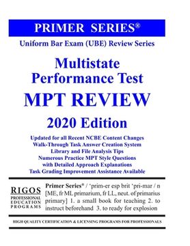 portada Rigos Primer Series Uniform Bar Exam (UBE) Review Series Multistate Performance Test (MPT Review) (in English)