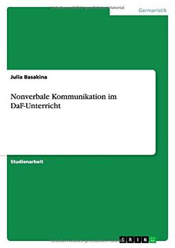 portada Nonverbale Kommunikation im DaF-Unterricht (en Alemán)