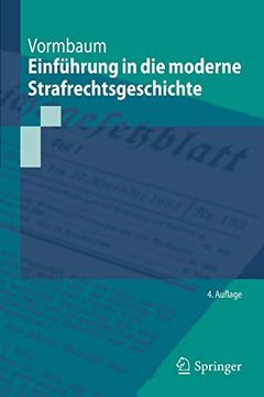 portada Einführung in die Moderne Strafrechtsgeschichte (in German)