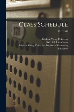 portada Class Schedule; 1942-1943