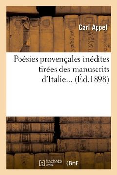 portada Poesies Provencales Inedites Tirees Des Manuscrits D'Italie... (Ed.1898) (Litterature) (French Edition)