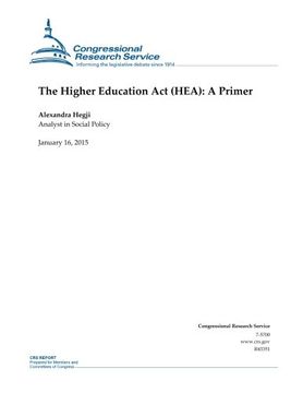 portada The Higher Education Act (HEA): A Primer (CRS Reports)