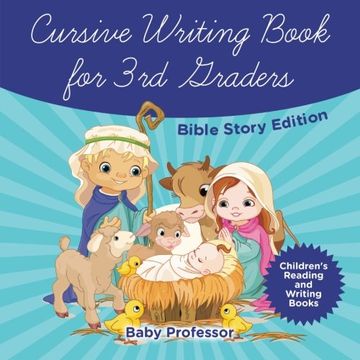 portada Cursive Writing Book for 3rd Graders - Bible Story Edition | Children's Reading and Writing Books (en Inglés)