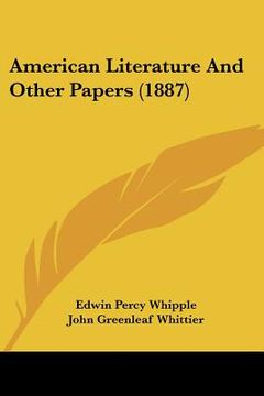 portada american literature and other papers (1887) (en Inglés)