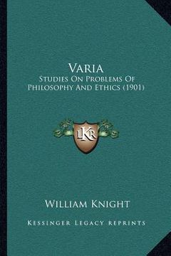 portada varia: studies on problems of philosophy and ethics (1901) (in English)