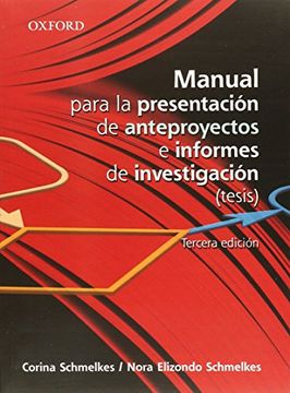 portada Manual Para la Presentacion de Anteproyectos e Informes de Investigacion: (Tesis)