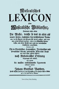 portada Musicalisches Lexicon ober Musicalische Bibliothec (Faksimile 1732 - Musikalisches Lexikon oder Musikalische Bibliotek). (German Edition)
