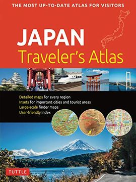 portada Japan Traveler's Atlas: Japan's Most Up-To-Date Atlas for Visitors [Idioma Inglés] 