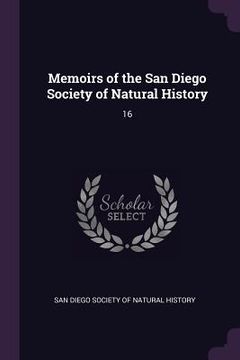portada Memoirs of the San Diego Society of Natural History: 16 (en Inglés)