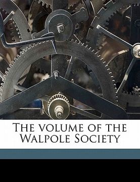 portada the volume of the walpole society (en Inglés)