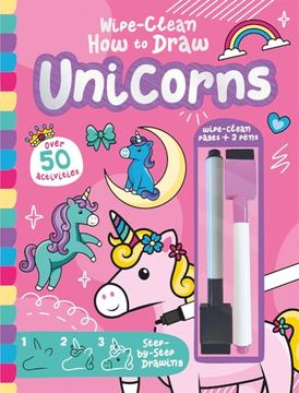 portada Wipe-Clean how to Draw Unicorns (en Inglés)
