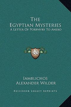 portada the egyptian mysteries: a letter of porphyry to anebo (in English)