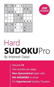 portada Hard Sudoku Pro: Book for Experienced Puzzlers (200 puzzles) Vol. 74 (en Inglés)