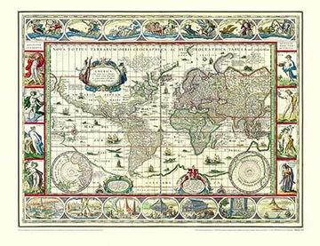 portada Historische Weltkarte 1635 - Willem Janszoon Blaeu (Plano) (in German)