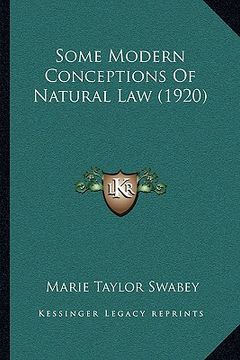 portada some modern conceptions of natural law (1920) (en Inglés)