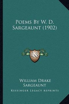 portada poems by w. d. sargeaunt (1902) (en Inglés)
