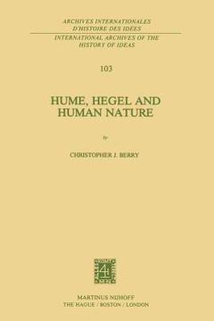 portada Hume, Hegel and Human Nature