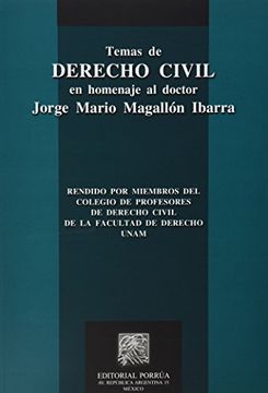 portada temas de derecho civil en homenaje al doctor jorge mario magallon ibarra