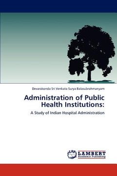 portada administration of public health institutions (en Inglés)