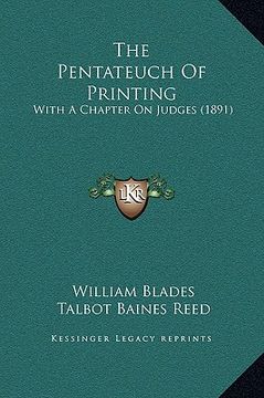 portada the pentateuch of printing: with a chapter on judges (1891)