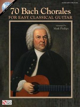 portada 70 bach chorales for easy classical guitar