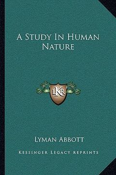 portada a study in human nature (en Inglés)