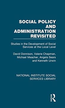 portada Social Policy and Administration Revisited (National Institute Social Services Library) (en Inglés)