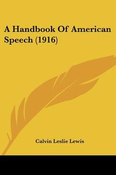 portada a handbook of american speech (1916)