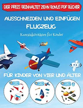 portada Kunstaktivitäten für Kinder: Ausschneiden und Einfügen - Flugzeug (en Alemán)