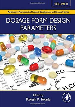portada Dosage Form Design Parameters: Volume ii: 2 (Advances in Pharmaceutical Product Development and Research) (en Inglés)