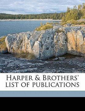 portada harper & brothers' list of publications (en Inglés)