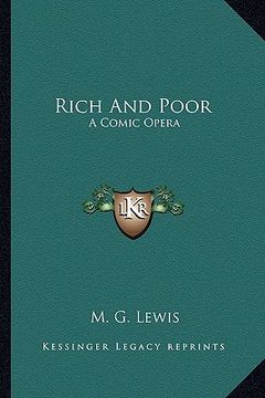 portada rich and poor: a comic opera