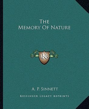 portada the memory of nature (en Inglés)