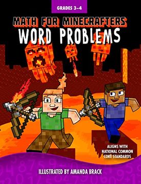 portada Math for Minecrafters Word Problems: Grades 3-4 (en Inglés)