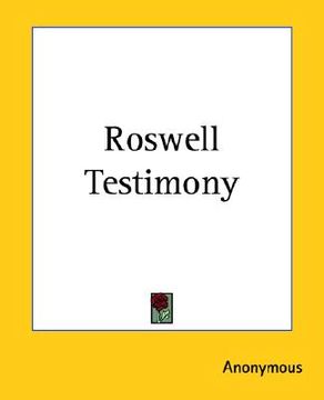 portada roswell testimony (en Inglés)