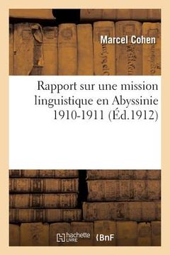 portada Rapport Sur Une Mission Linguistique En Abyssinie 1910-1911 (in French)