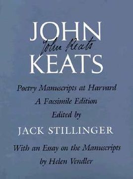 portada john keats: poetry manuscripts at harvard, a facsimile edition (en Inglés)