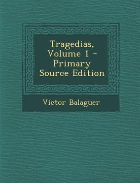 portada Tragedias, Volume 1 (en Catalá)