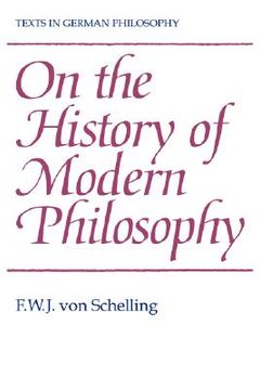 portada On the History of Modern Philosophy Hardback (Texts in German Philosophy) (en Inglés)