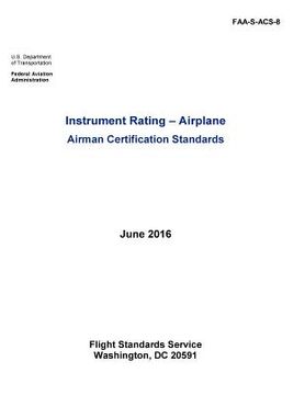 portada Instrument Rating - Airplane Airman Certification Standards (en Inglés)