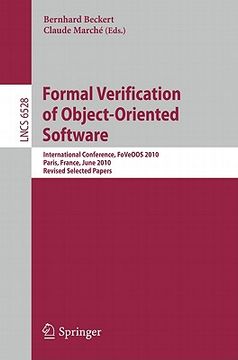 portada formal verification of object-oriented software: international conference, foveoos 2010, paris, france, june 28-30, 2010, revised selected papers (in English)