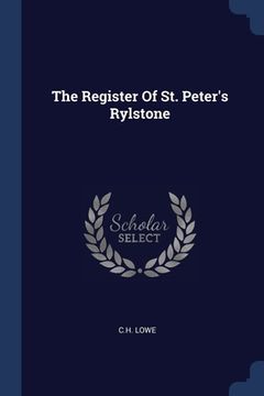 portada The Register Of St. Peter's Rylstone