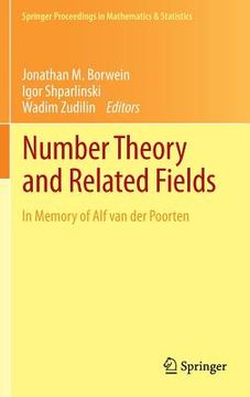 portada number theory and related fields: in memory of alf van der poorten (en Inglés)