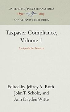 portada Taxpayer Compliance, Volume 1: Agenda for Research v. 1 (Law in Social Context) (en Inglés)