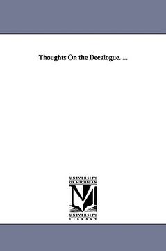 portada thoughts on the decalogue. ...