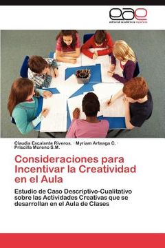 portada consideraciones para incentivar la creatividad en el aula (in Spanish)